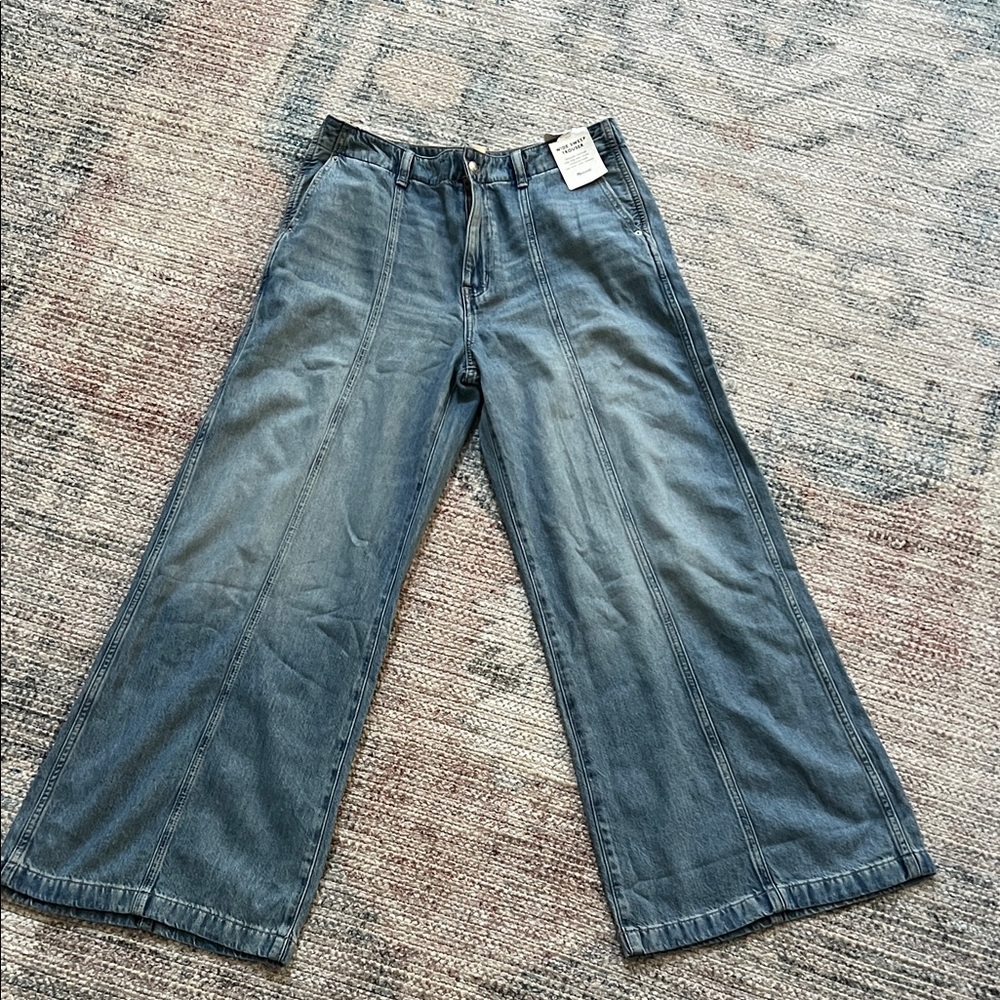 Madewell Wide Sweep Trouser Blue Jeans NWT SZ 29
